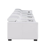 1208 7 Piece Leather Sofa with 4 Power Recliners and Power Headrests - White - SKU 1208-WHITE-S-7.4-HT - view 8