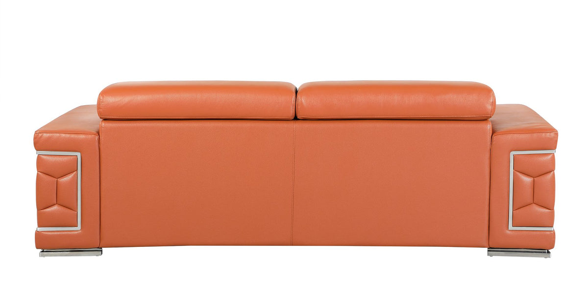 692 Divanitalia Sofa with Adjustable Headrest in Top-grain Italian Leather - Camel - SKU 692-S-CAMEL - view 4
