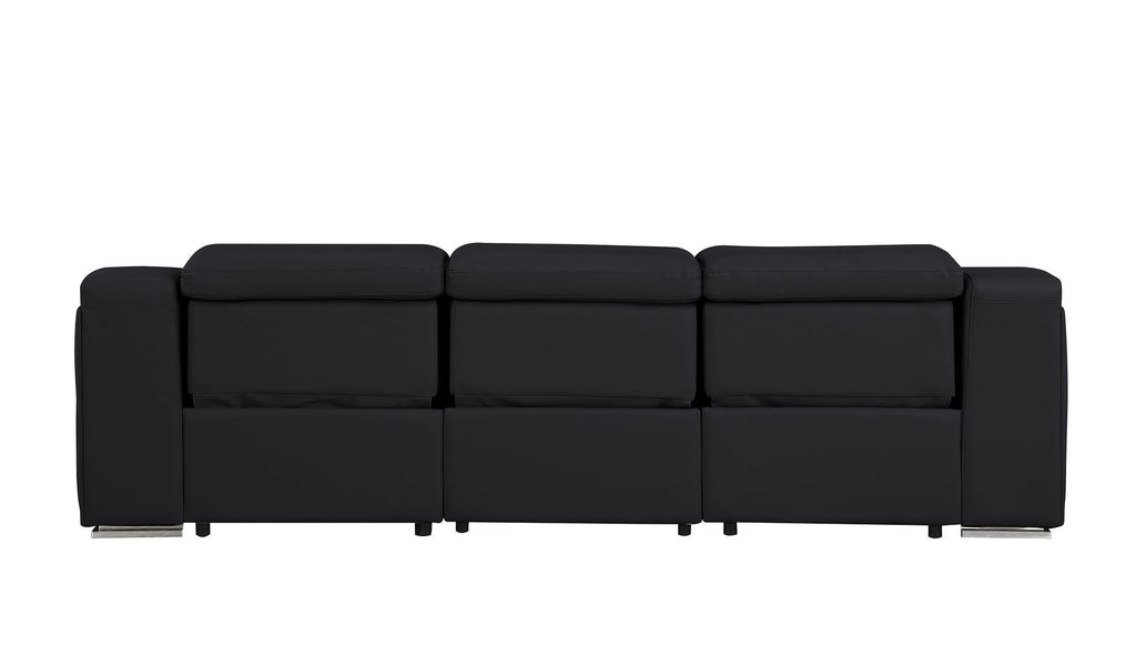 1116 Divanitalia 3-Piece Modular Power Reclining Sofa in Top Grain Italian Leather with 3 Power Recliners & Power Headrests