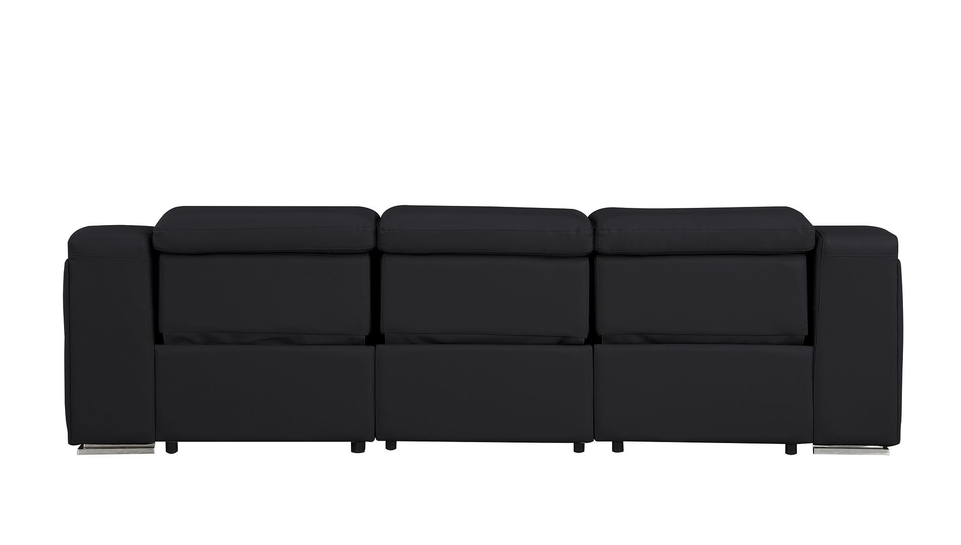1116 Divanitalia 3-Piece Modular Power Reclining Sofa in Top Grain Italian Leather with 3 Power Recliners & Power Headrests