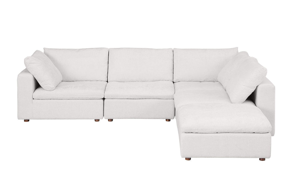 1100 Divanitalia 5-Piece Left Arm Facing 4-Seat Sectional Sofa - Top-grain Italian Leather