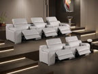 1116 Divanitalia 8-Piece Modular Power Reclining Sofa & Loveseat Set in Top Grain Italian Leather with 5 Power Recliners & Power Headrests - Light Grey - SKU 1116-LT-GREY-8.5-HT - view 3