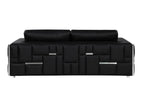 1130 Divanitalia Sofa in Top-grain Italian Leather - Black - SKU 1130-BLACK-S - view 5
