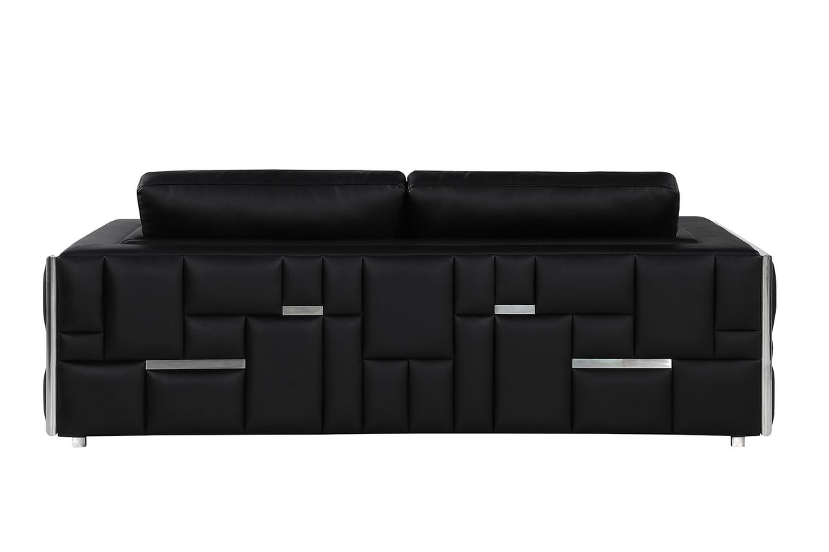 1130 Divanitalia Sofa in Top-grain Italian Leather - Black - SKU 1130-BLACK-S - view 5