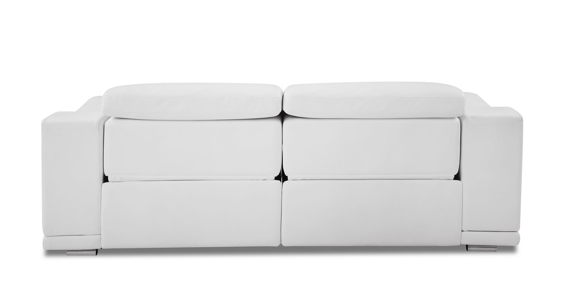 9762 Divanitalia Top Grain Italian Leather Power Reclining Loveseat with Adjustable Headrests
