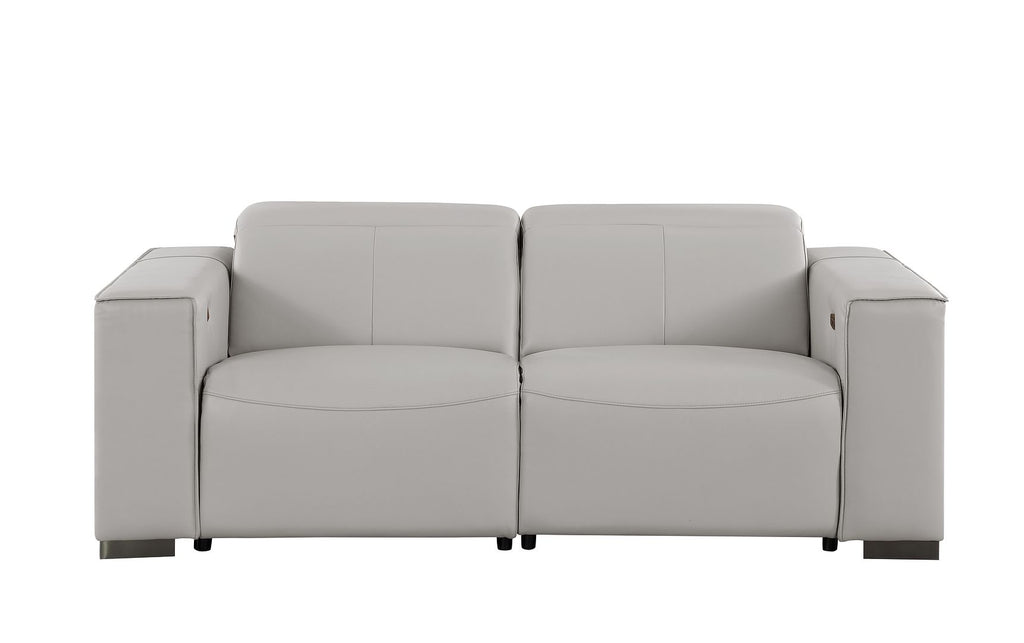 1208 Genuine Leather Dual Power Reclining Loveseat