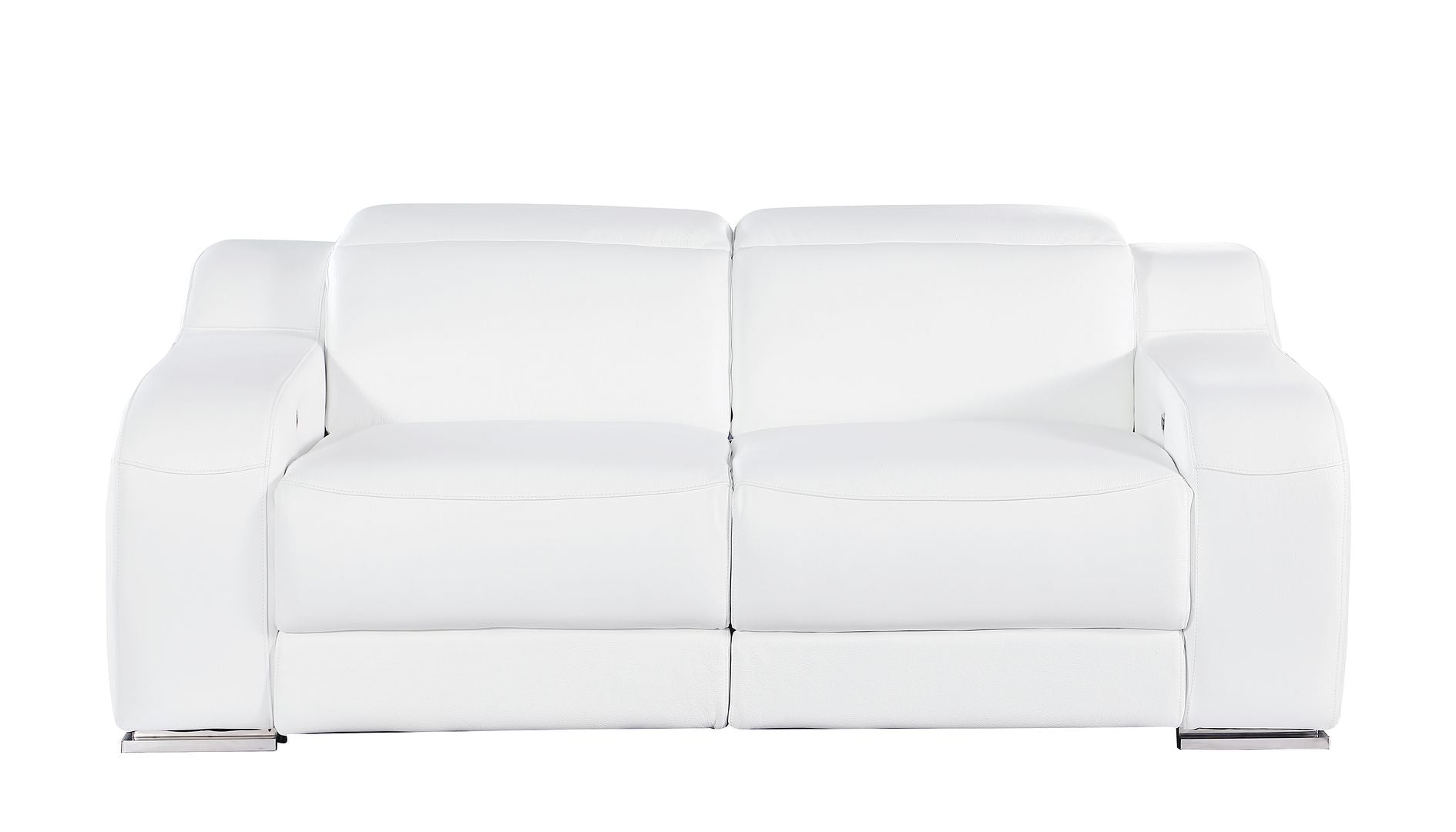 1116 Divanitalia 2-Piece Modular Power Reclining Loveseat in Top Grain Italian Leather with 2 Power Recliners & Power Headrests