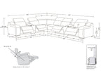 1116 Divanitalia 8-Piece L-Shaped Sectional Sofa in Top Grain Italian Leather with 4 Power Recliners & Power Headrests - Cognac - SKU 1116-COGNAC-8PC-4PWR-SECTIONAL - GROUP - view 16