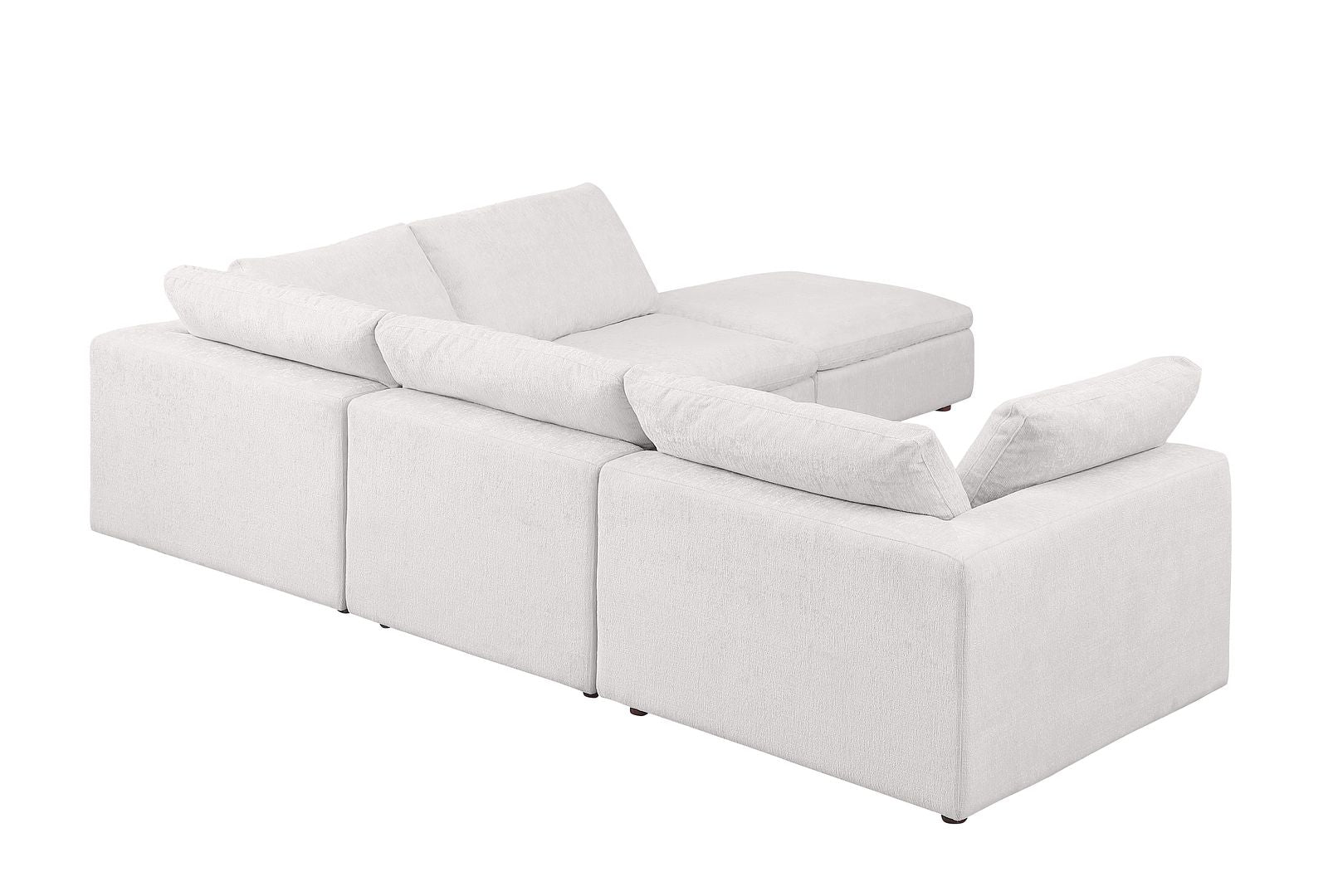 1100 Divanitalia 5-Piece Left Arm Facing 4-Seat Sectional Sofa - Top-grain Italian Leather