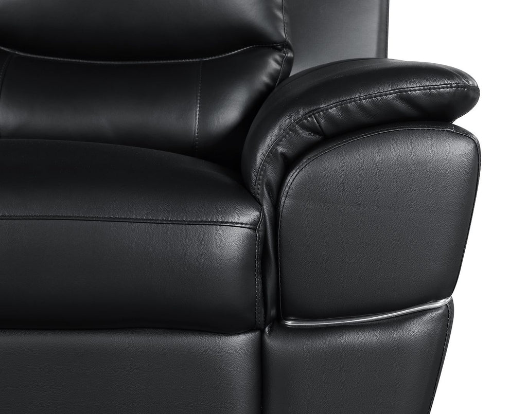 4572 Modern Genuine Leather 2-Piece Sofa Set - Black - SKU 4572 BLACK 2PC (S/L) - GROUP - view 11