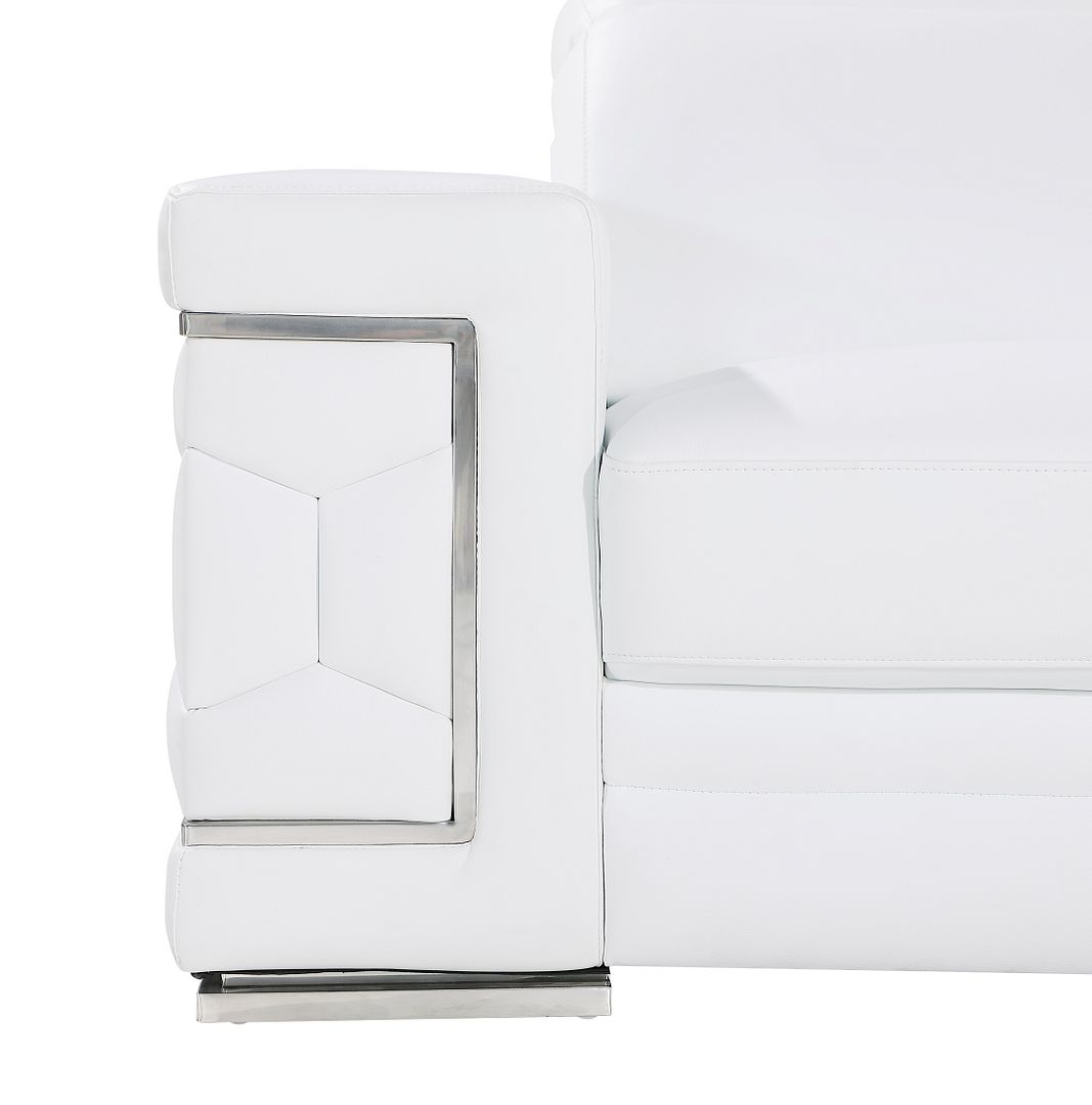 296 Modern Genuine Leather Sofa - White - SKU 296-WHITE-S - view 7