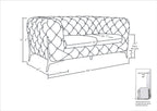 970 Divanitalia Loveseat in Top-grain Italian Leather - Dark Grey - SKU 970-L-DARK GRAY - view 11