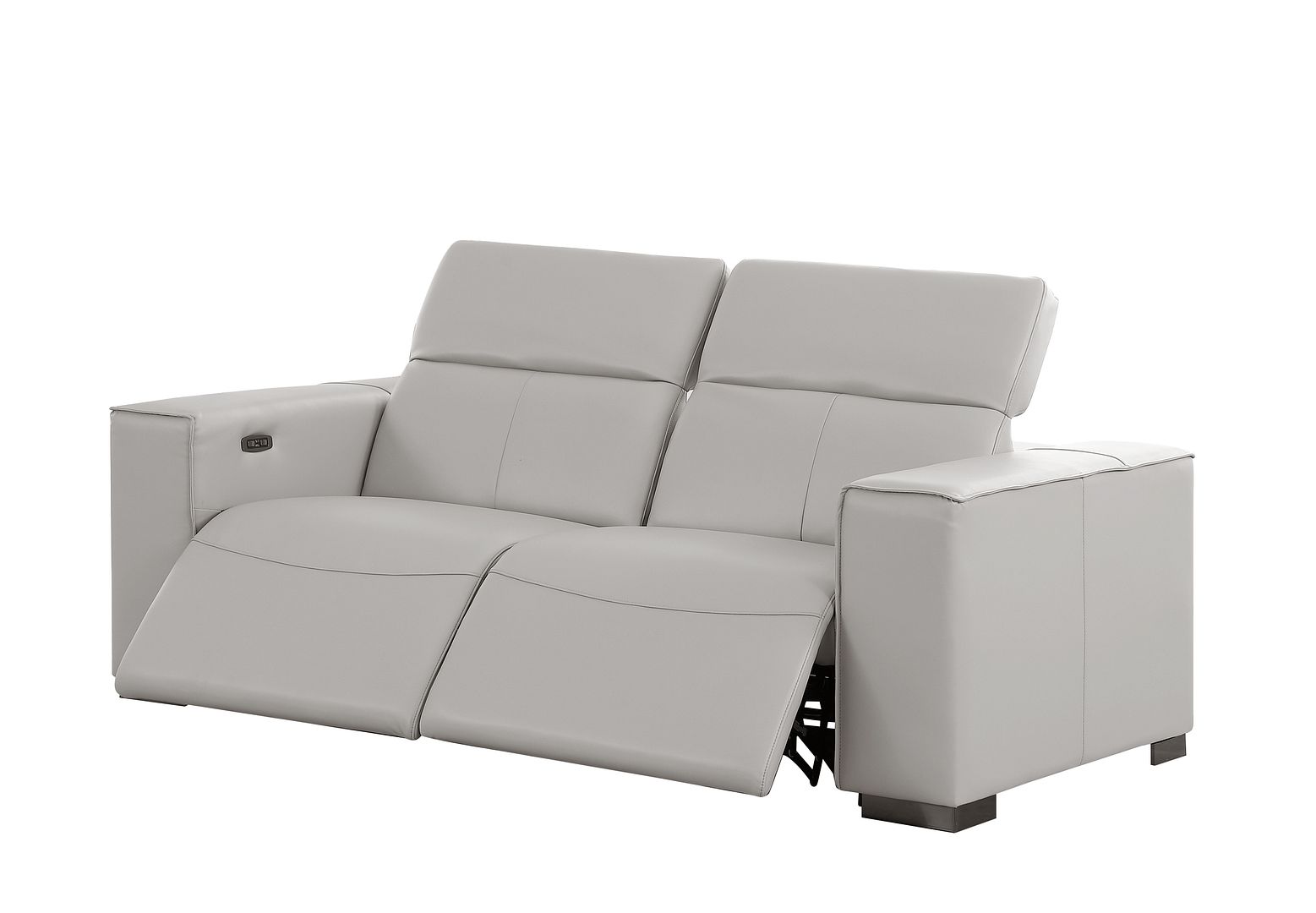 1208 Genuine Leather Dual Power Reclining Loveseat
