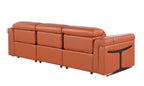 1126 Divanitalia 3-Piece Modular Power Reclining Sofa in Top Grain Italian Leather with 3 Power Recliners & Power Headrests