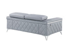 1140 Divanitalia Loveseat with Adjustable Headrest in Top-grain Italian Leather