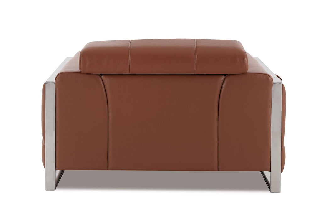 903 Divanitalia Chair with Adjustable Headrest in Top-grain Italian Leather - Camel - SKU 903-CH-CAMEL - view 4
