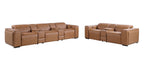 1224 Divanitalia 8-Piece Modular Power Reclining Sofa & Loveseat Set in Top Grain Italian Leather with 5 Power Recliners & Power Headrests - Cognac - SKU 1224-COGNAC-8.5-HT-2PC - view 4