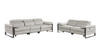 1246 Divanitalia Modular Power Dual Reclining Sofa and Loveseat Set with Power Headrests - Top Grain Italian Leather - Light Grey - SKU 1246-LT-GREY-5.4-HT-2PC - view 3