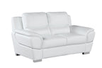 4572 Modern Genuine Leather Loveseat - White - SKU 4572-L-WHITE - view 2