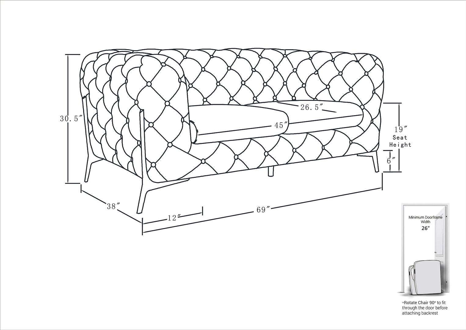 970 Divanitalia Loveseat in Top-grain Italian Leather