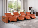 1126 Divanitalia 7-Piece Modular Power Reclining Sofa in Top Grain Italian Leather with 4 Power Recliners & Power Headrests - Camel - SKU 1126-CAMEL-7.4-HT - view 2