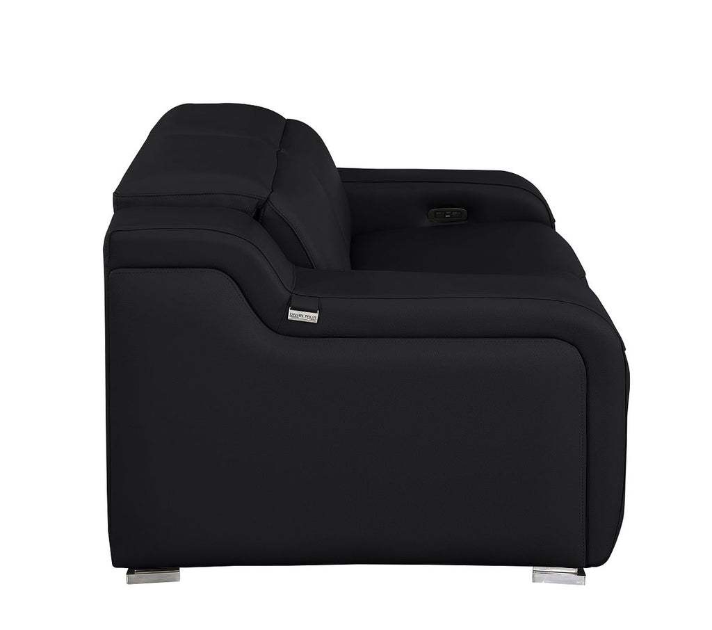 1116 Divanitalia 2-Piece Modular Power Reclining Loveseat in Top Grain Italian Leather with 2 Power Recliners & Power Headrests