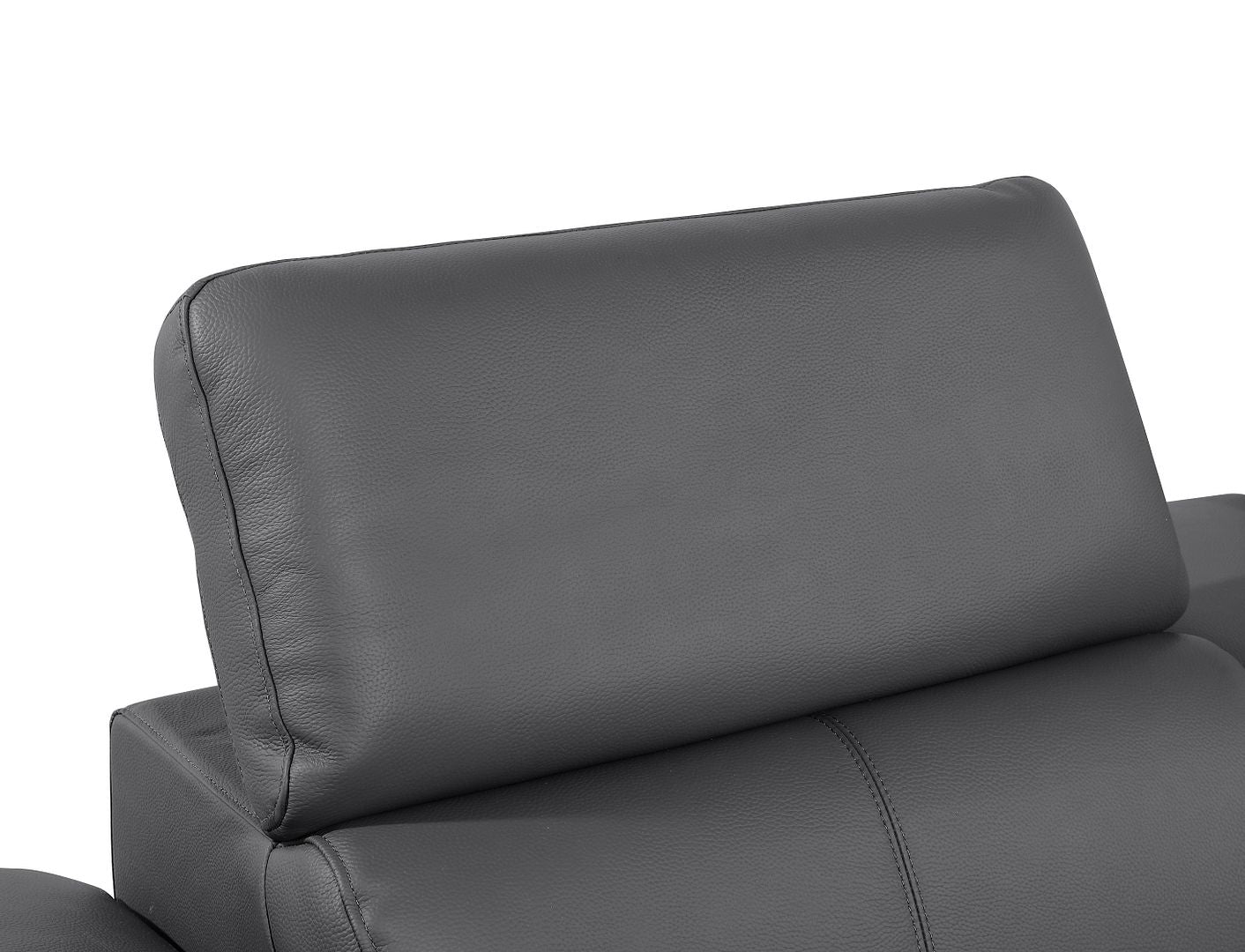 1246 Divanitalia Modular Power Triple Reclining Triple Console Sofa with Power Reclining Headrests - Top Grain Italian Leather
