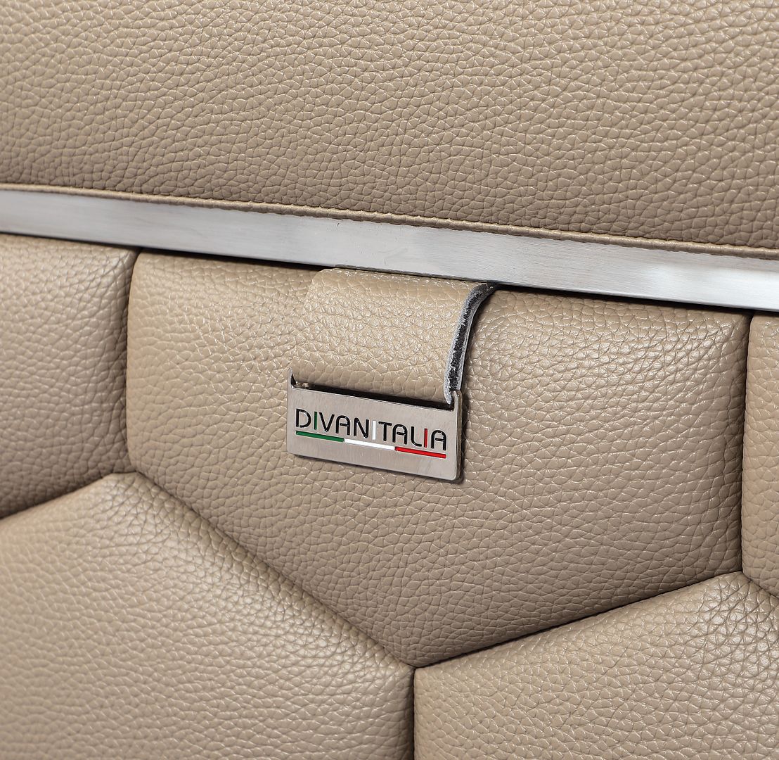 692 Divanitalia Chair with Adjustable Headrest in Top-grain Italian Leather - Beige - SKU 692-CH-BEIGE - view 7