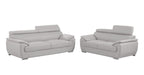 4571 Modern Genuine Leather 2-Piece Sofa Set - Light Grey - SKU 4571-LV LIGHT GREY 2PC (S/L) - GROUP - view 2