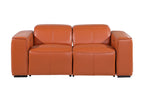 1224 Divanitalia 5-Piece Modular Power Reclining Sofa and Loveseat Set in Top Grain Italian Leather with 4 Power Recliners & Power Headrests - Camel - SKU 1224-CAMEL-5.4-HT-2PC - view 8