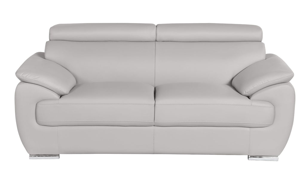 4571 Modern Genuine Leather 3-Piece Sofa Set - Light Grey - SKU 4571-LV LIGHT GREY 3PC (S/L/C) - GROUP - view 5
