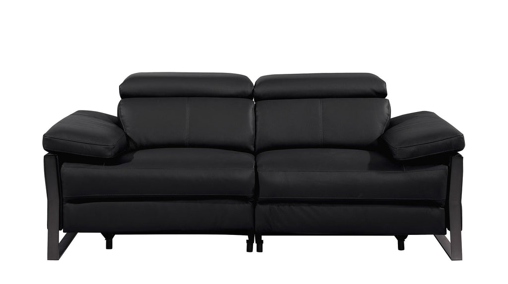 1246 Divanitalia Top Grain Italian Leather Loveseat with Power Headrest