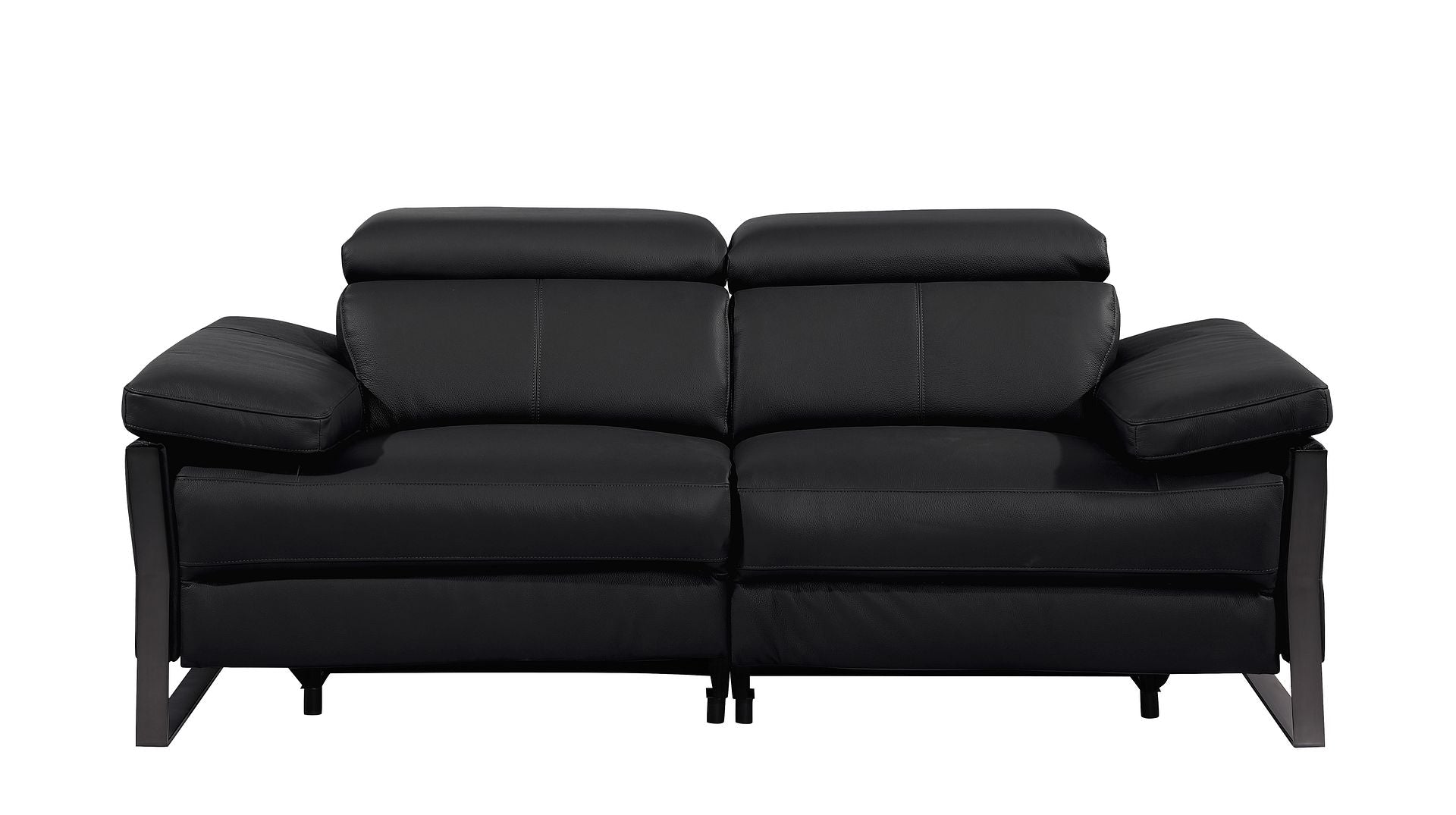 1246 Divanitalia Top Grain Italian Leather Loveseat with Power Headrest