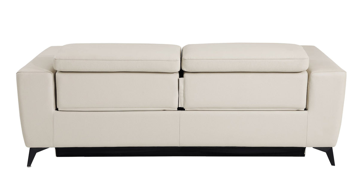 989 Divanitalia Power Reclining Sofa with Power Headrest in Top-grain Italian Leather - Beige - SKU 989-BEIGE-S - view 4
