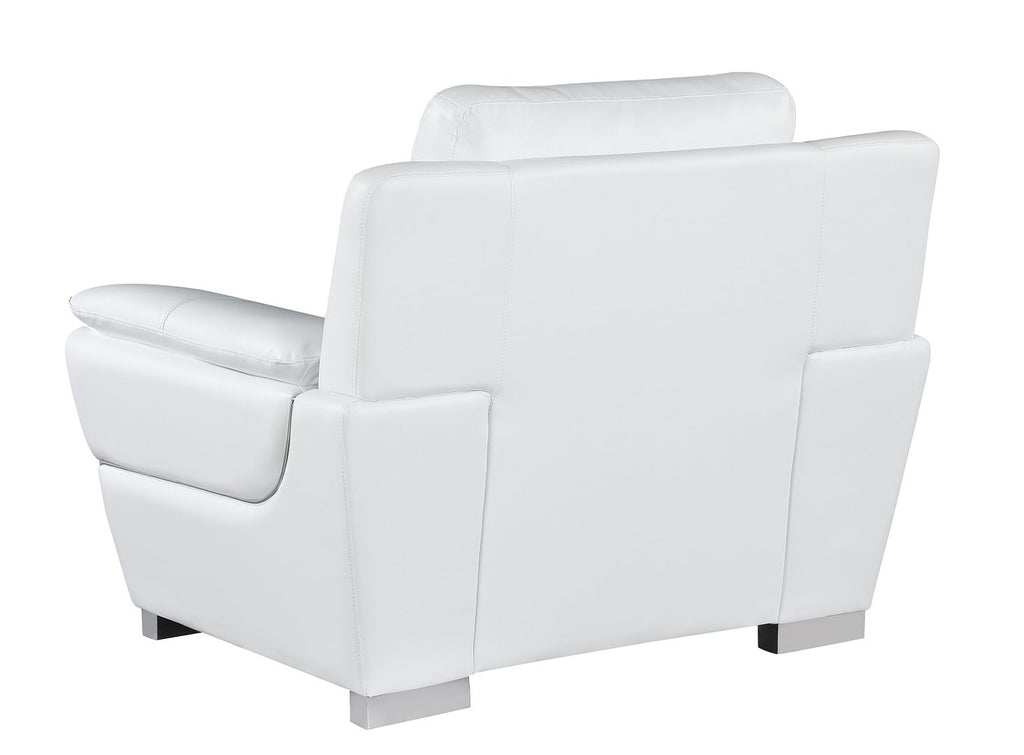 4572 Modern Genuine Leather Chair - White - SKU 4572-CH-WHITE - view 3