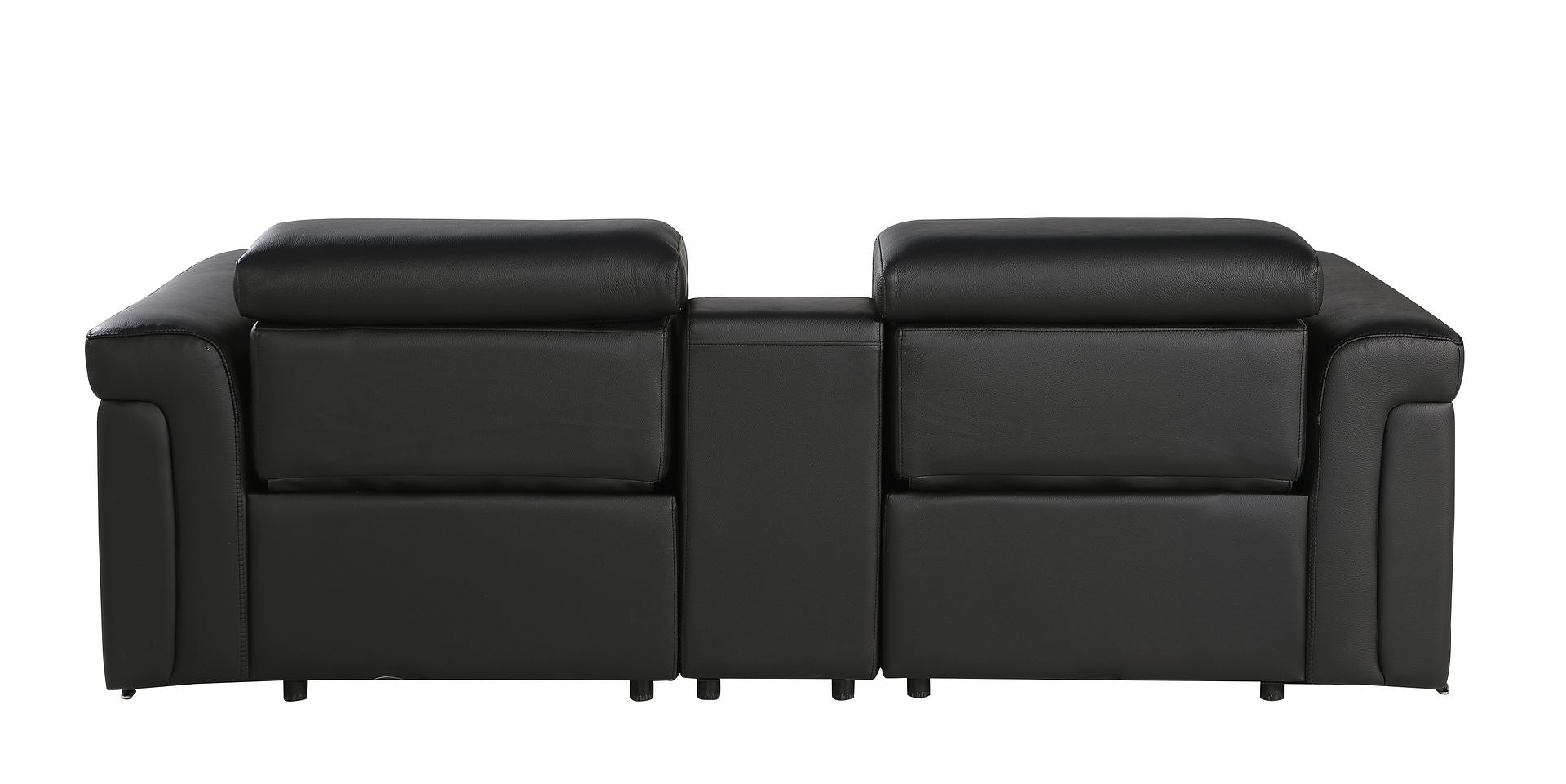 1126 Divanitalia 3-Piece Modular Power Reclining Loveseat in Top Grain Italian Leather with 2 Power Recliners & Power Headrests