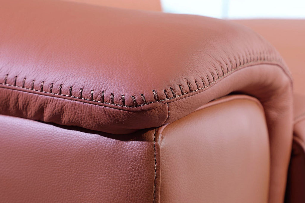 9762 Divanitalia 8-Piece L-Shaped Top Grain Italian Leather Sectional Sofa with 3 Power Recliners