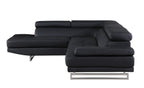 8136 Left Arm Facing Chaise with Adjustable Headrest in Genuine Leather