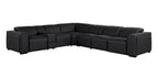1224 Divanitalia 7-Piece L-Shaped Sectional Sofa in Top Grain Italian Leather with 4 Power Recliners & Power Headrests