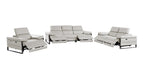 1246 Divanitalia Modular Power Dual Reclining Sofa, Loveseat, and Chair Set with Power Headrests - Top Grain Italian Leather - Light Grey - SKU 1246-LT-GREY-6.5-HT-3PC - view 4
