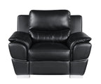 4572 Modern Genuine Leather Chair - Black - SKU 4572-CH-BLACK
