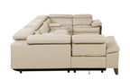 1246 Divanitalia 8-Piece U-Shaped Modular Power Reclining Sectional Sofa with 2 Power Recliners and Power Headrests - Top Grain Italian Leather