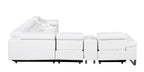 1246 Divanitalia 8-Piece L-Shaped Modular Power Reclining Sectional Sofa with 4 Power Recliners and Power Headrests - Top Grain Italian Leather