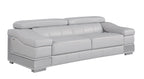 415 Divanitalia Sofa with Adjustable Headrest in Top-grain Italian Leather - Light Grey - SKU 415-S-LIGHT GRAY - view 2