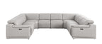 2679 8-Piece U-Shaped Power Reclining Sectional Sofa in Genuine Leather - 4 Recliners