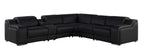 1116 Divanitalia 6-Piece L-Shaped Sectional Sofa in Top Grain Italian Leather with 3 Power Recliners & Power Headrests - Black - SKU 1116-BLACK-6PC-3PWR-SECTIONAL- GROUP - view 2