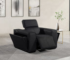 1126 Divanitalia Top Grain Italian Leather Power Reclining Chair with Power Headrests