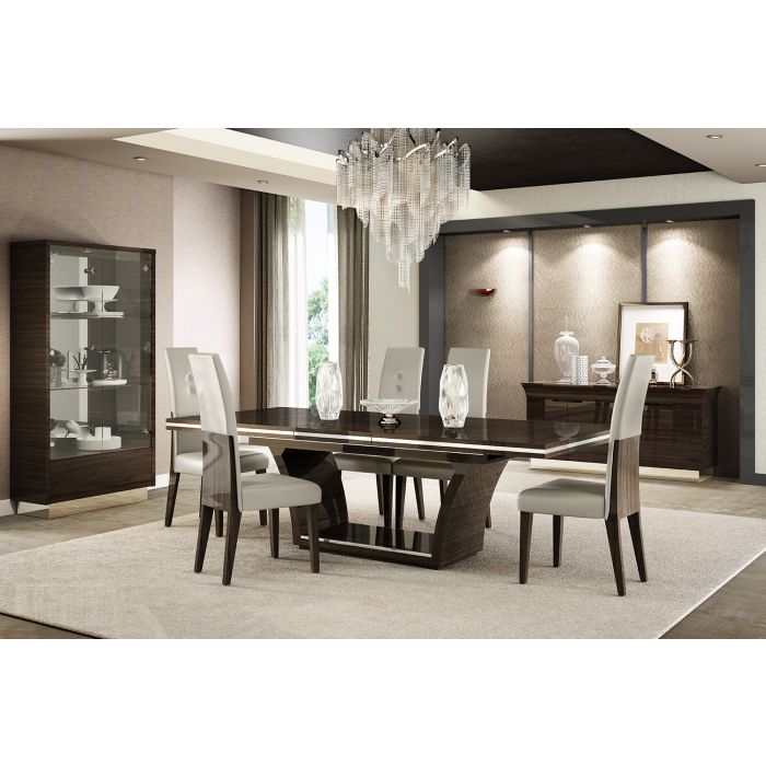 D832 - Wenge Dining Table and 6 Chair Set - SKU D832-SET-WENGE