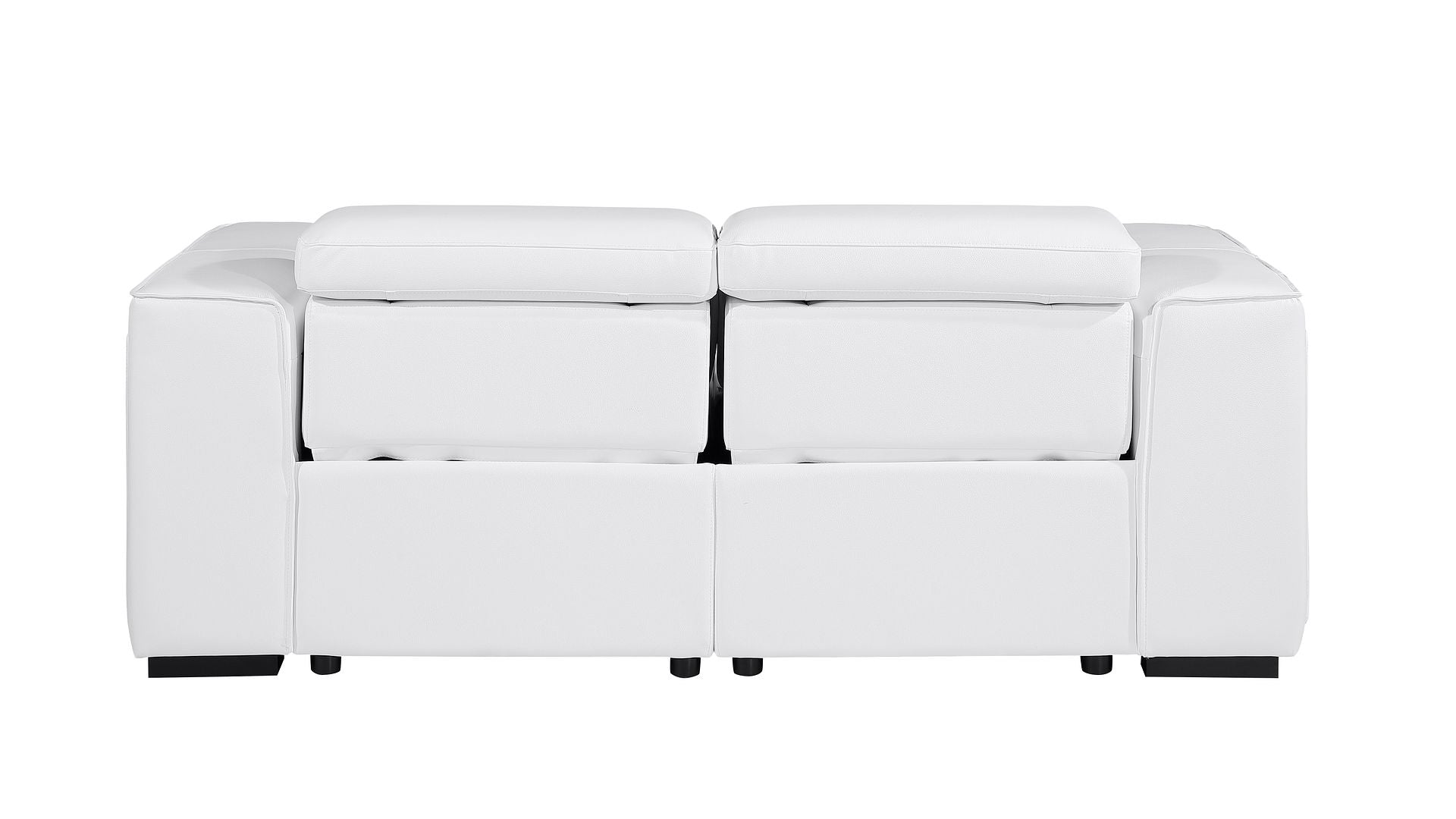 1224 Divanitalia 2-Piece Modular Power Reclining Loveseat in Top Grain Italian Leather with 2 Power Recliners & Power Headrests