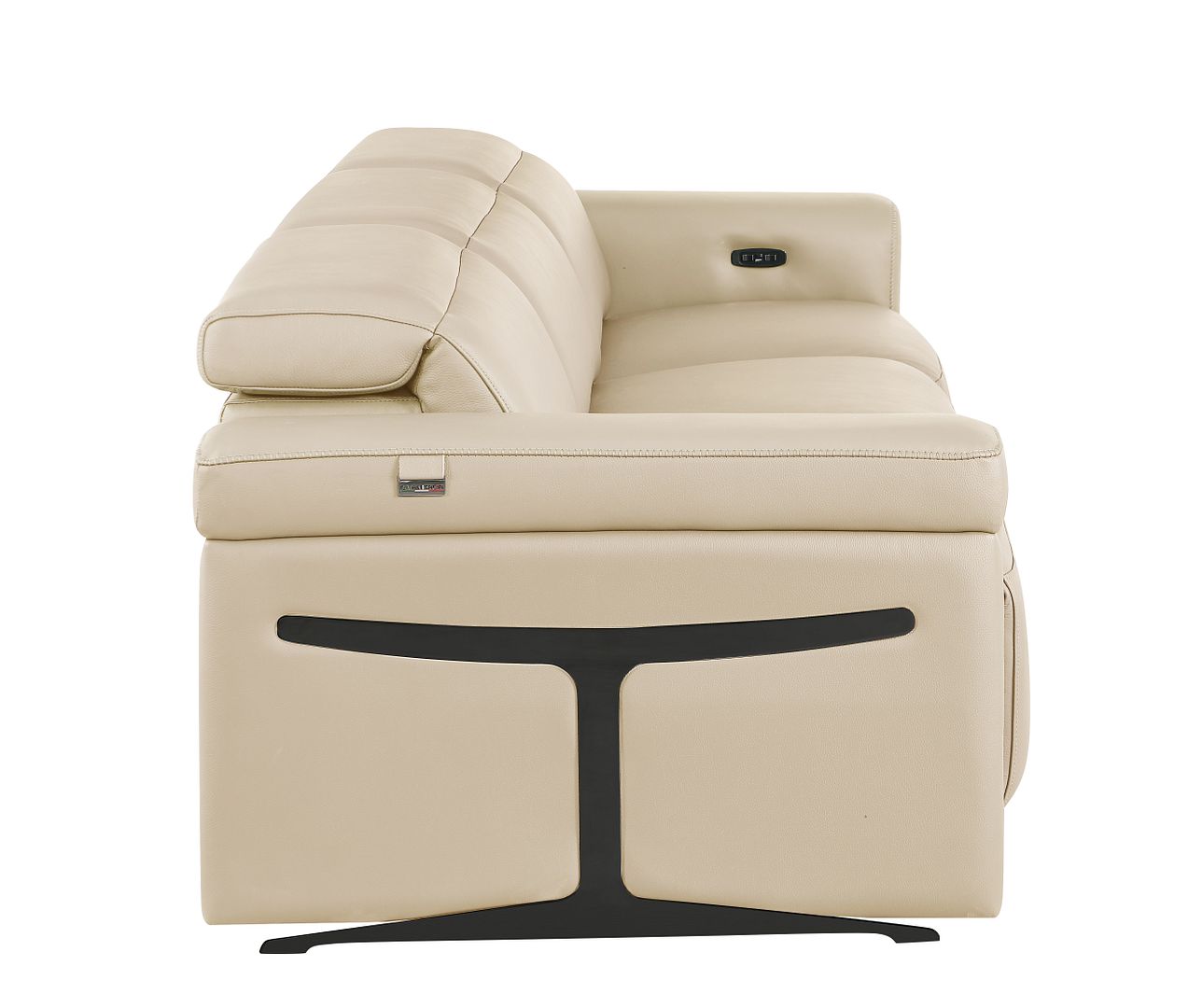 1126 Divanitalia 3-Piece Modular Power Reclining Sofa in Top Grain Italian Leather with 2 Power Recliners & Power Headrests